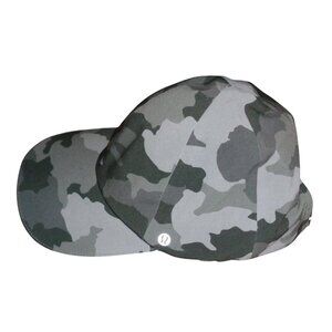 Lululemon LM9AA2S Fast Free Gray Camo Cap Hat Running Athletic Mens Quick Dry